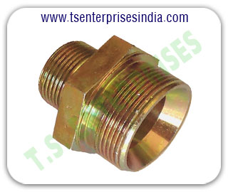 Hydraulic Adaptors Hydraulic Union Hydraulic hose pipe Hex Nipple Hydraulic Hose Pipe Fitting Adaptors manufacturers suppliers in india punjab ludhiana