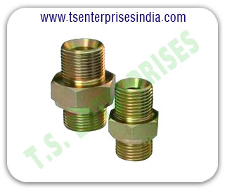 Hydraulic Adaptors Hydraulic Union Hydraulic hose pipe Hex Nipple Hydraulic Hose Pipe Fitting Adaptors manufacturers suppliers in india punjab ludhiana